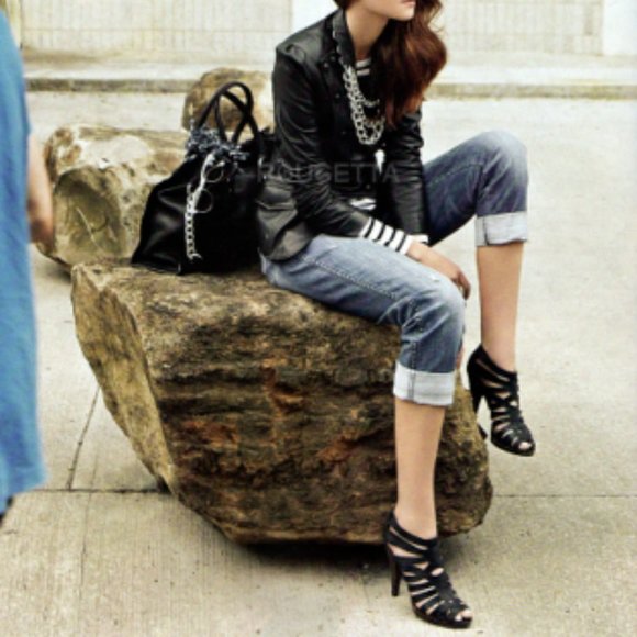 NIB Vintage Nine West Black Leather Heels Size 9 - Picture 5 of 5